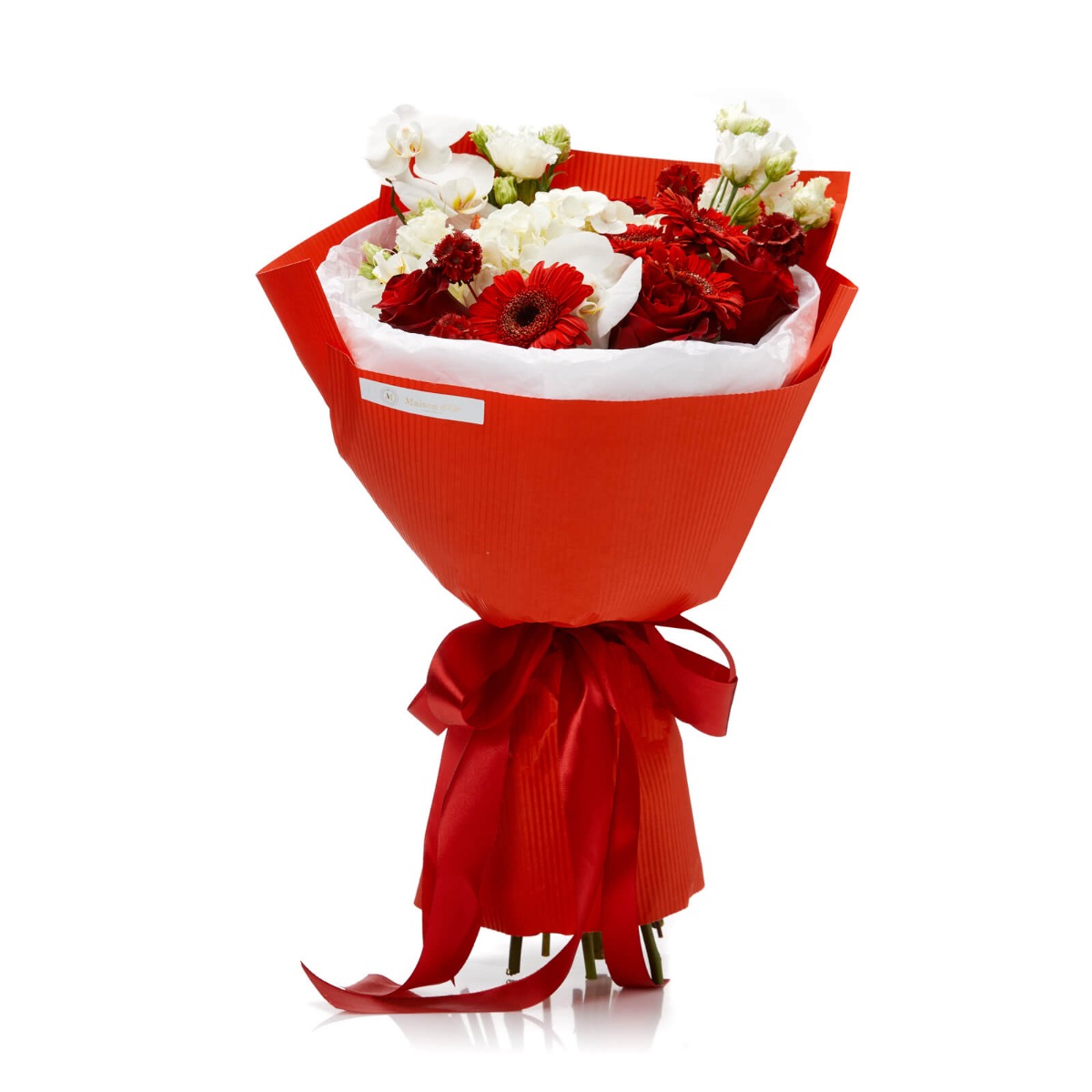 Buchet de flori Women`s Day - Gerbera|Germini|Lisianthus|Phalaenopsis orhidee|Trandafiri
