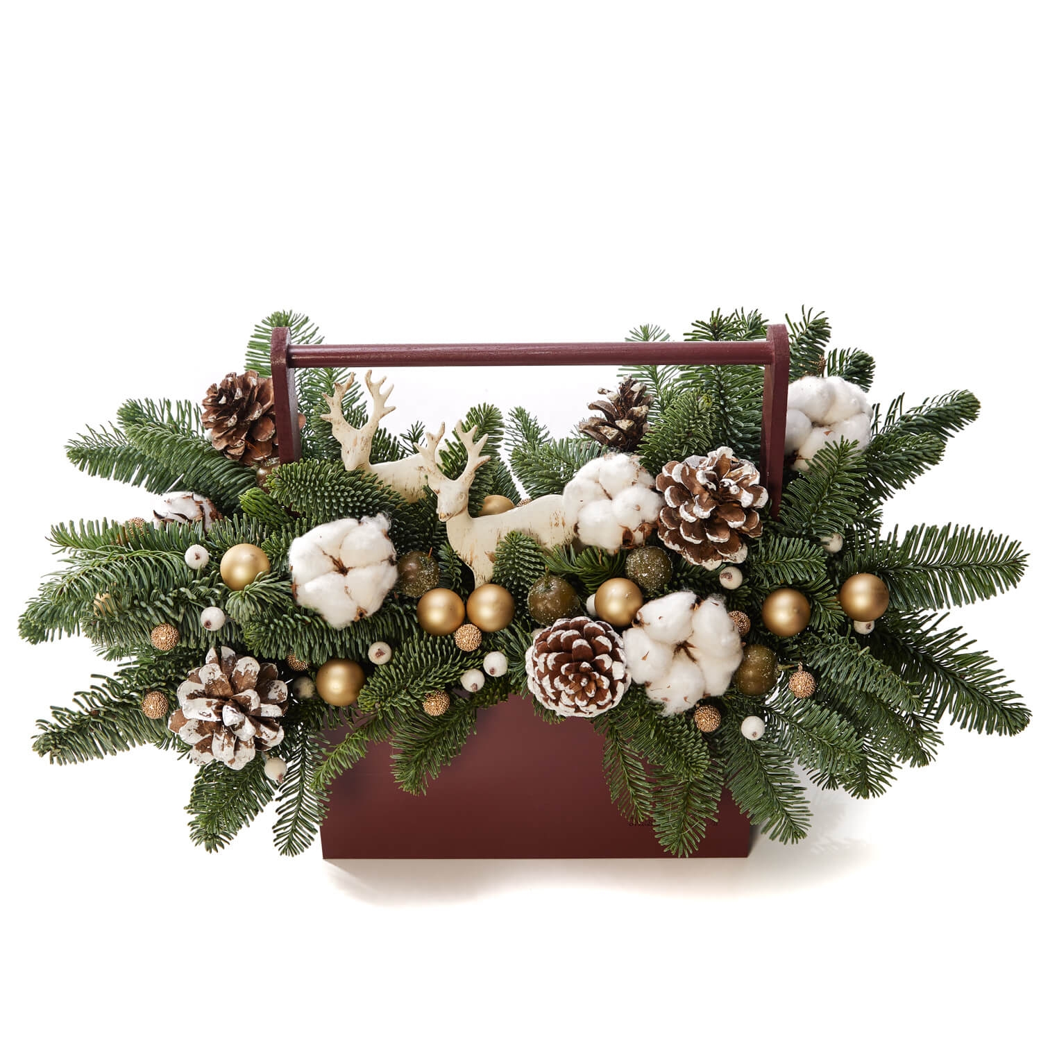 Aranjament floral cu bumbac, Levi