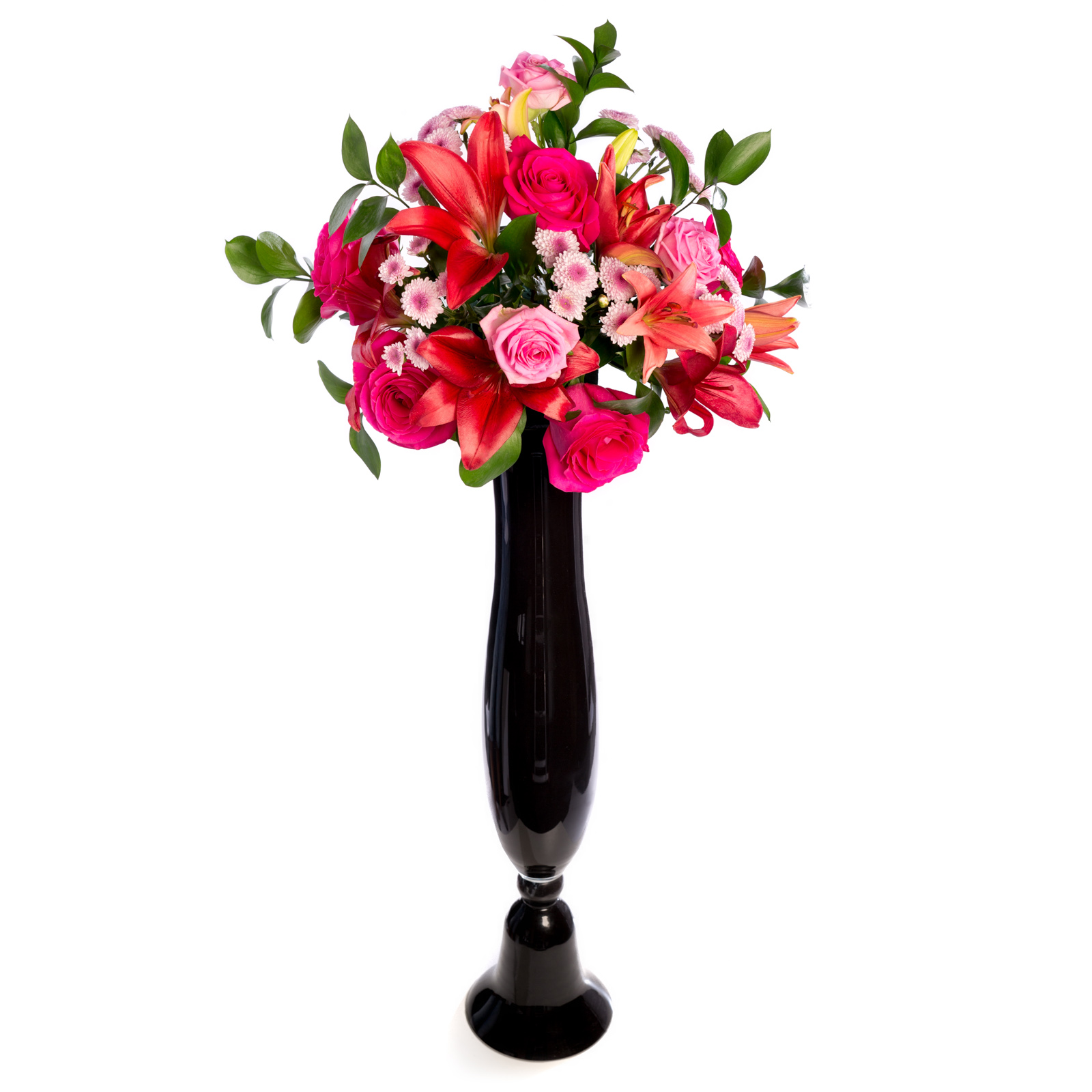 Aranjament floral de nunta din crini, trandafiri - Crin|Trandafiri
