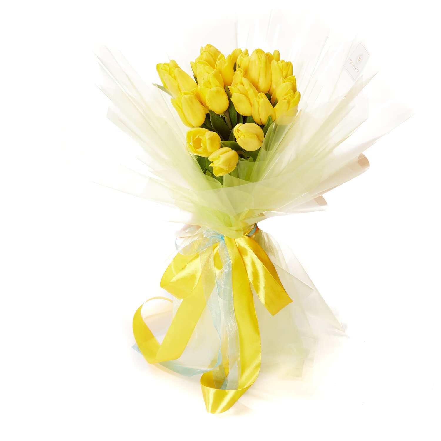 Buchet de flori cu 21 lalele galbene - Lalea