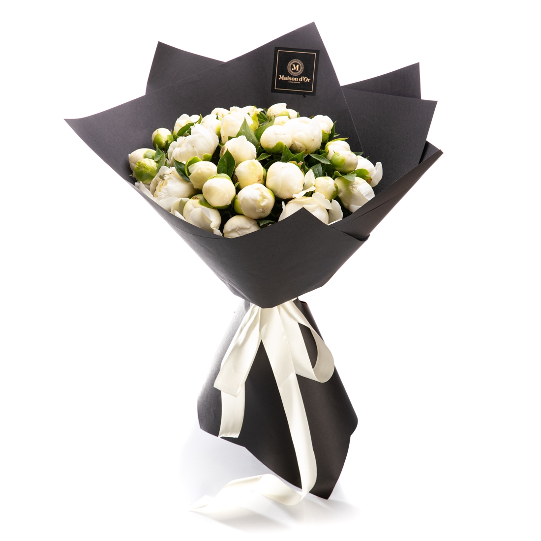 Buchet de flori cu bujori albi - Bujori