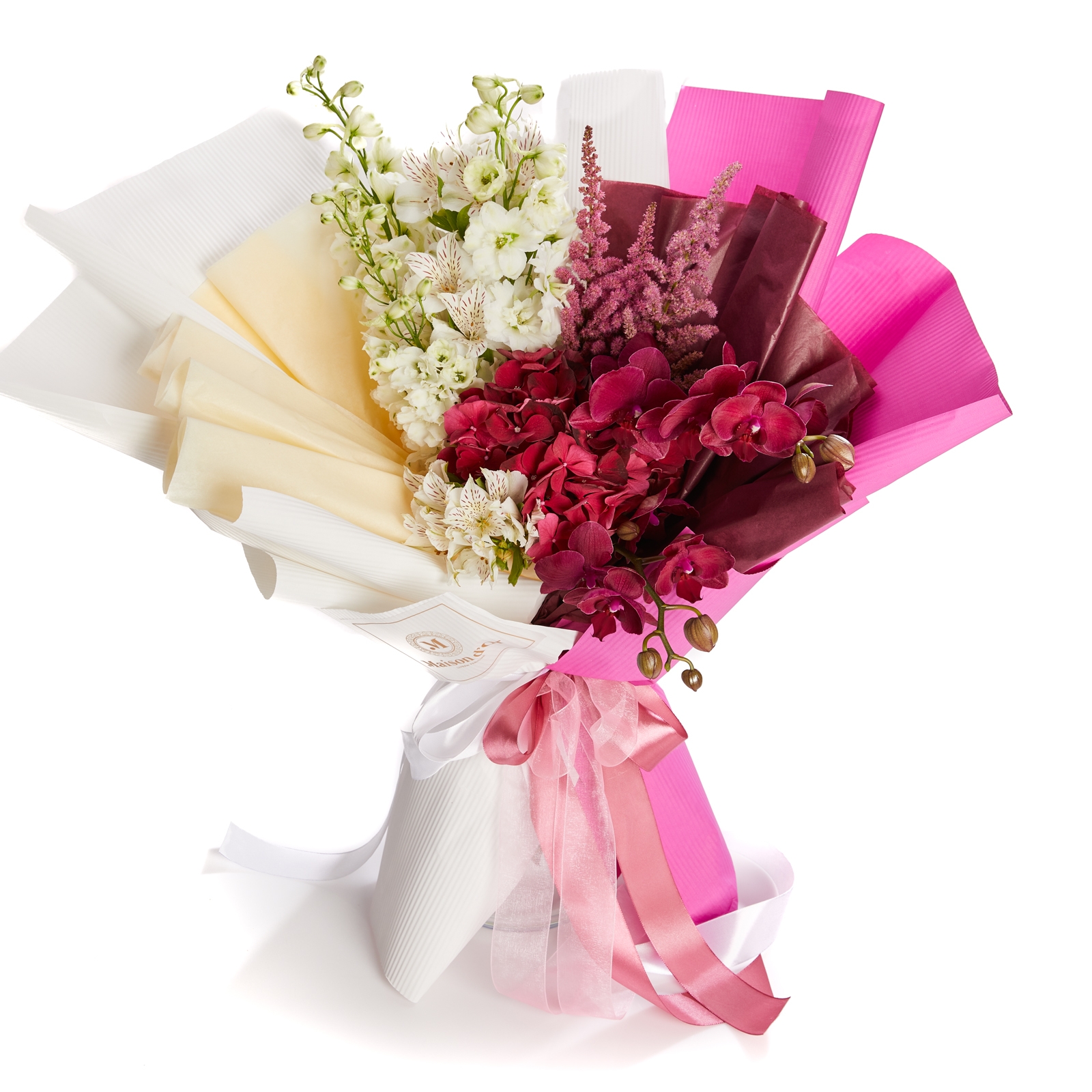 Buchet De Flori cu Phalaenopsis si Alstroemeria - Alstroemeria|Hortensie|Phalaenopsis orhidee