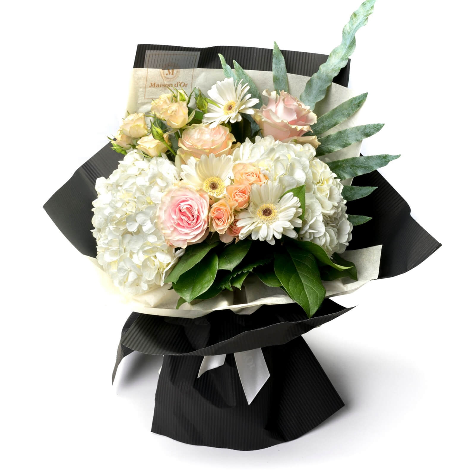 Buchet hortensie si minirosa - Alstroemeria|Gerbera|Trandafiri