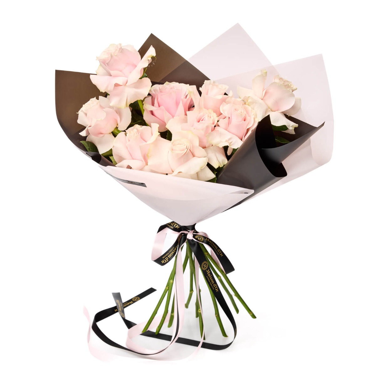 Buchet cu 9 trandafiri roz - Trandafiri