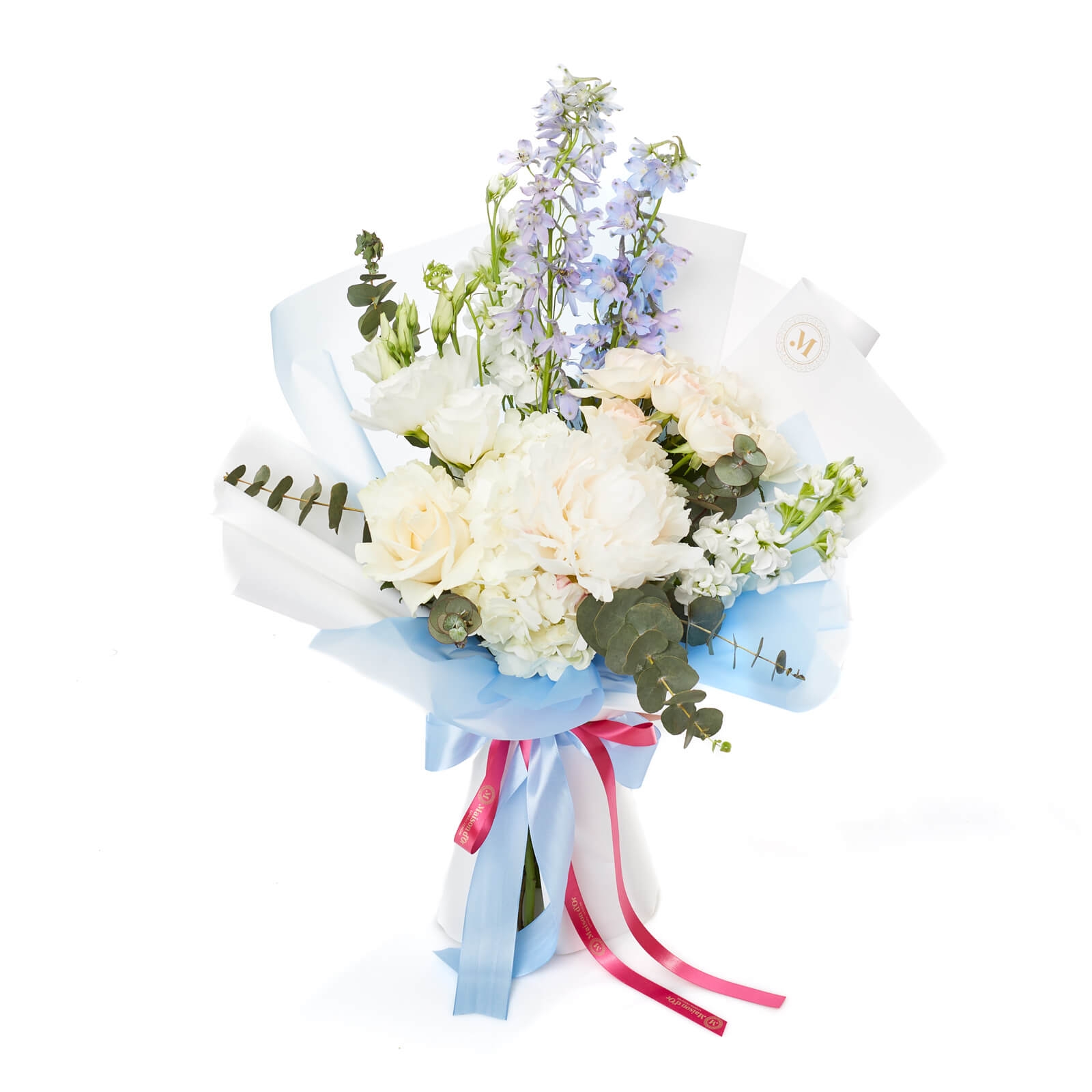Buchet Cu bujori si delphinium - Bujori|Trandafiri