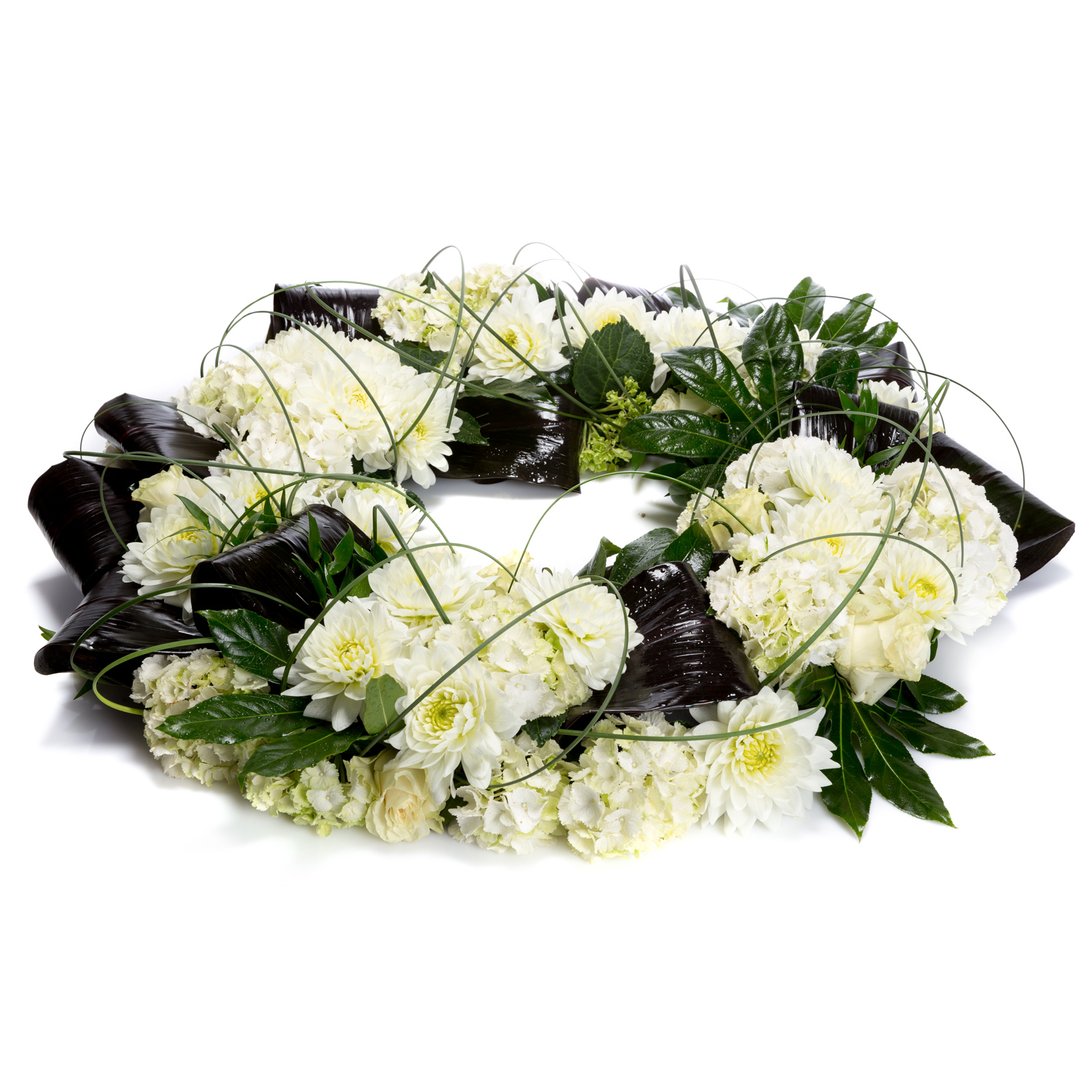 Coroana Funerara - Hortensie|Trandafiri