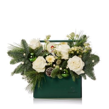  Floral arrangement with astrantia and white roses