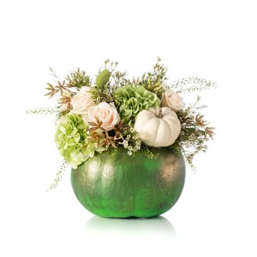Halloween green floral arrangement