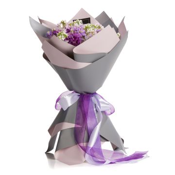 Buchet cu 19 matthiola multicolor