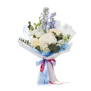 Bouquet With Hydrangeas, Peonies And Germs