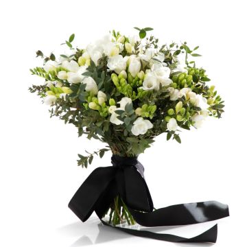 Bouquet of 49 white freesia