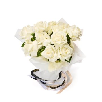 Bouquet with 11 white roses