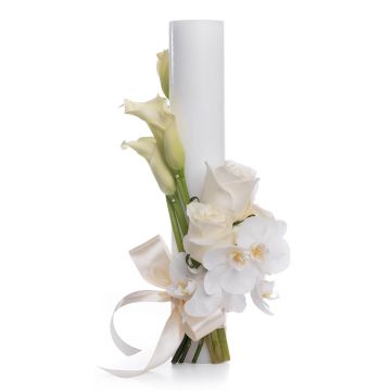 Purity short wedding candle