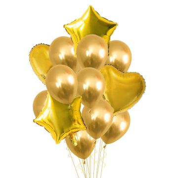 Set baloane aurii cu heliu