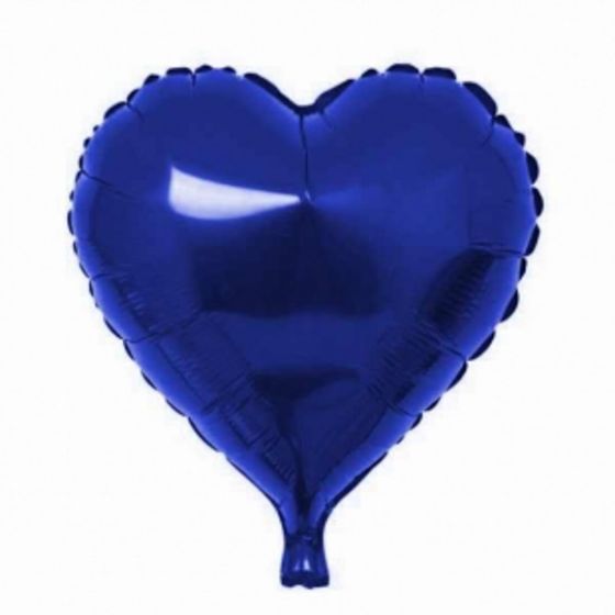 Blue heart foil helium baloon