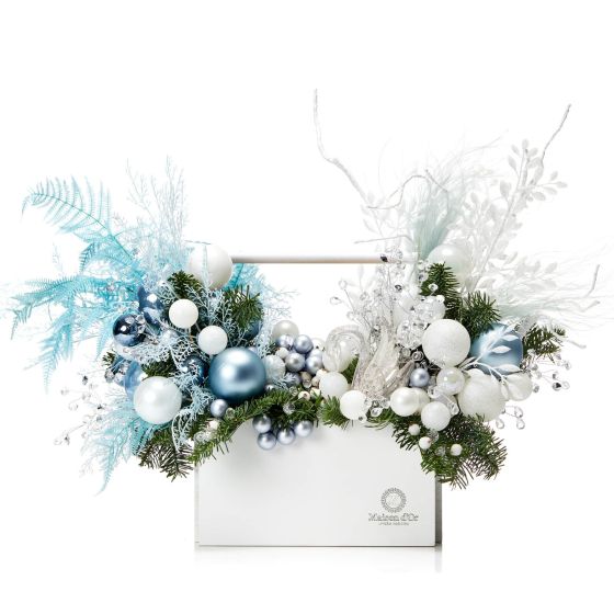 Aranjament floral Blue Christmas