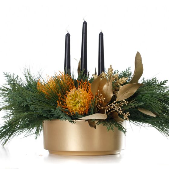 Aranjament floral de Craciun "Golden times"