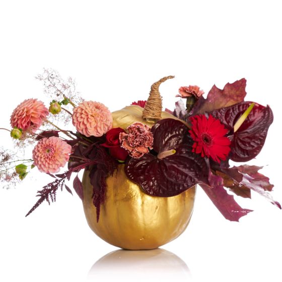 Gold Halloween Floral Arrangement