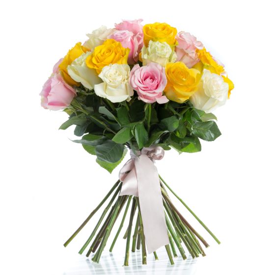 Bouquet 45 Multicolored Roses Undying Love