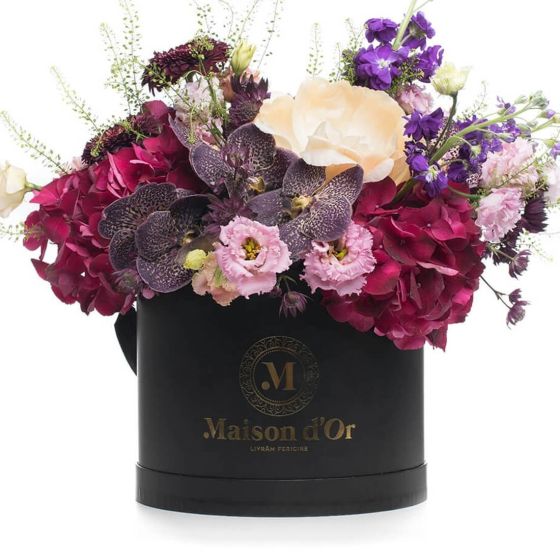 Desire Collection - Box with vanda and hydrangea orchids