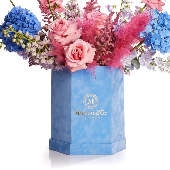 Cutie de catifea cu flori Monaco 	