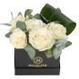 Box of white roses
