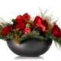 Floral arrangement with amaryllis and red roses - Christmas Collection