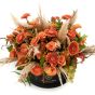 Giant box with roses and orange calla