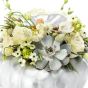 White halloween floral arrangement