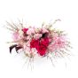 Aranjament floral in cos cu cymbidium si genista