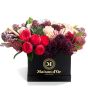 Box with roses and anthurium