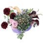 Purple halloween floral arrangement