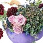 Purple halloween floral arrangement