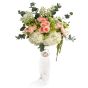 Hydrangea wedding floral arrangement, mini rose