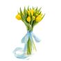 Bouquet with 15 yellow tulips