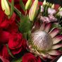 Lily and protea bouquet