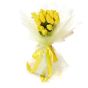 Flower bouquet with 21 yellow tulips