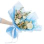 Buchet de flori cu matthiola si ranunculus 				
