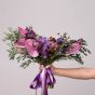 Matthiola and hydrangea bridal bouquet