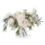 White hydrangea bridal bouquet and white peonies