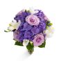 Purple hydrangea bridal bouquet
