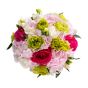 Bridal bouquet of cyclam and lisianthus roses
