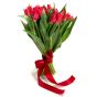 Buchet de flori 25 lalele rosii