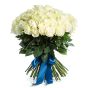 Buchet 75 trandafiri albi