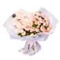 Bouquet with 5 roses and garden mini-roses