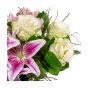 Buchet Trandafiri cu Crin Roz