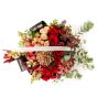 Floral arrangement in basket with hydrangea and Antirrhinum