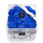 Cutie acrilica 15 trandafiri albastri