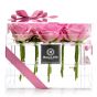 Acrylic box 15 pink roses
