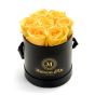 Round box 9 yellow roses